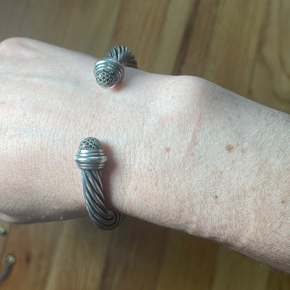David Yurman black diamond cable bracelet